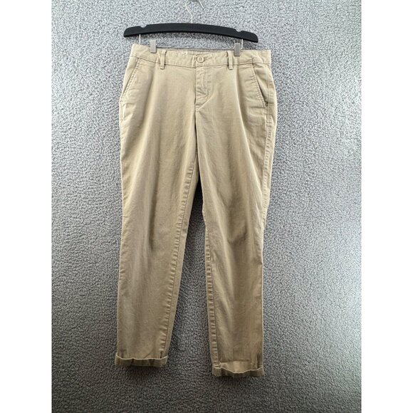 Eddie Bauer Boyfriend Slim Legendwash Tan Slacks Pants Size 6 - Picture 1 of 10